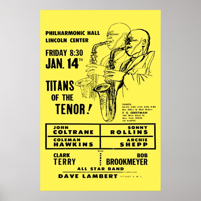 Titanen von Tenor im Zentrum von Lincoln Poster (Vorne)