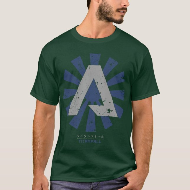 Titanfall Retro Japanisch T-Shirt (Vorderseite)