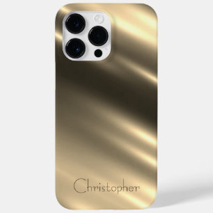 Titangold Edelstahl-Druck Case-Mate iPhone 14 Pro Max Hülle