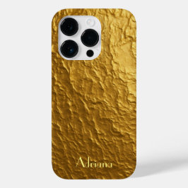 Titangold Edelstahl-Druck Case-Mate iPhone 14 Pro Hülle