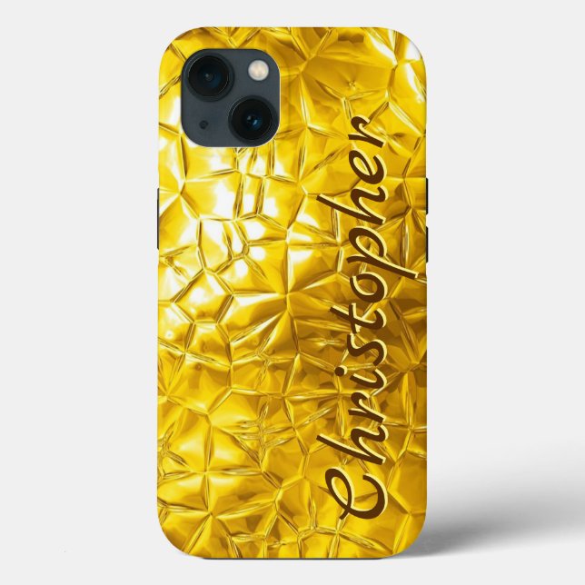 Titangold Edelstahl Metallic Case-Mate iPhone Hülle (Rückseite)