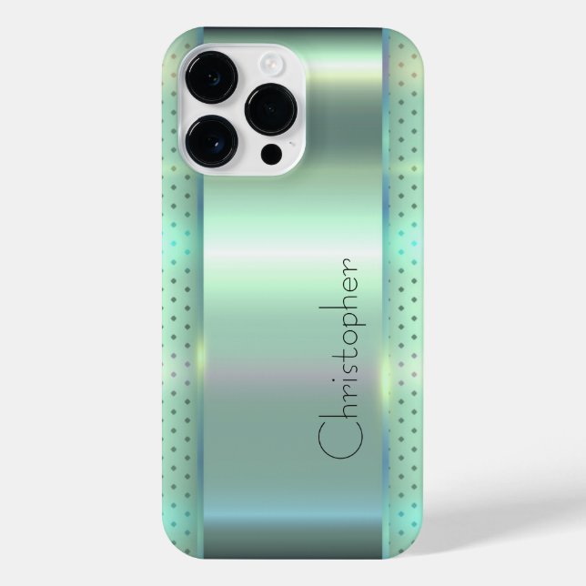 Titangrüne Edelstahldrucke iPhone Hülle (Rückseite)