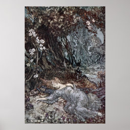 Titania Lying Asleep Poster