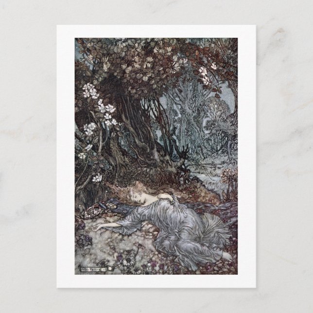 Titania Lying Asleep Postkarte (Vorderseite)