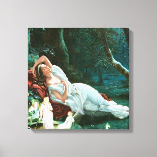 Titania schlafend im Mondlicht Simmons Fae Kunst Leinwanddruck
