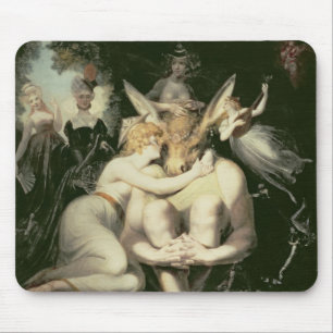 Titania wacht auf, umgeben durch Begleiter Mousepad