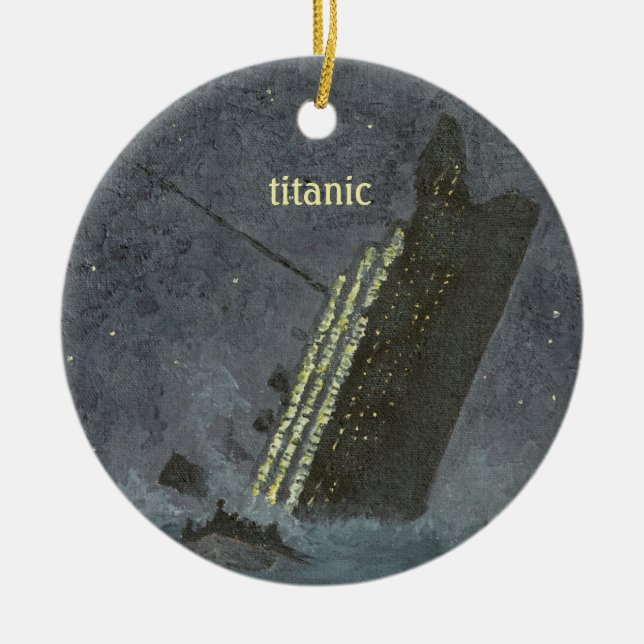 TITANIC Andenken Keramik Ornament (Vorne)