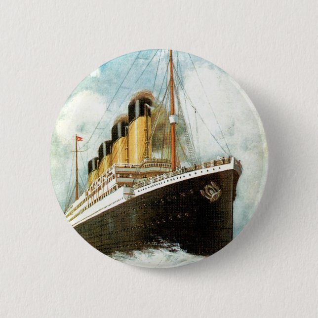 Titanic auf See Button (Vorderseite)