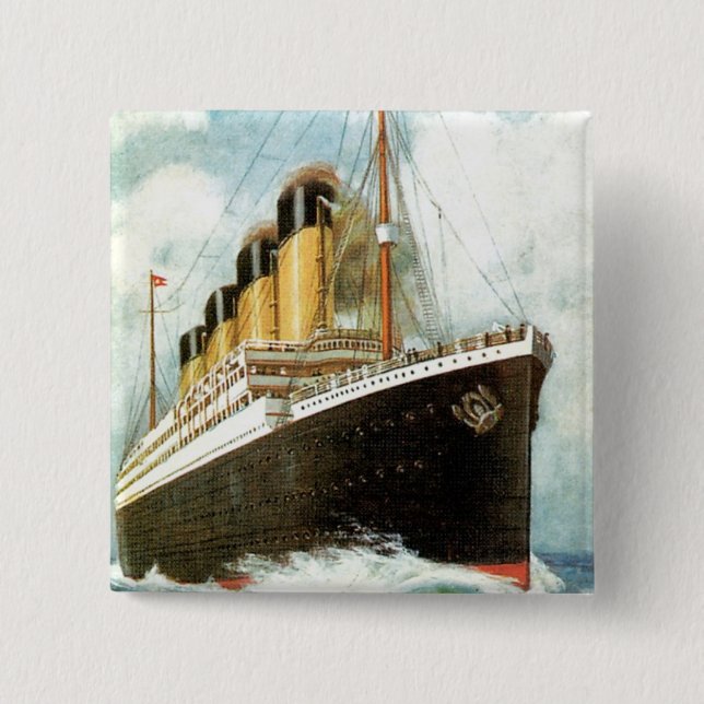 Titanic auf See Button (Vorderseite)