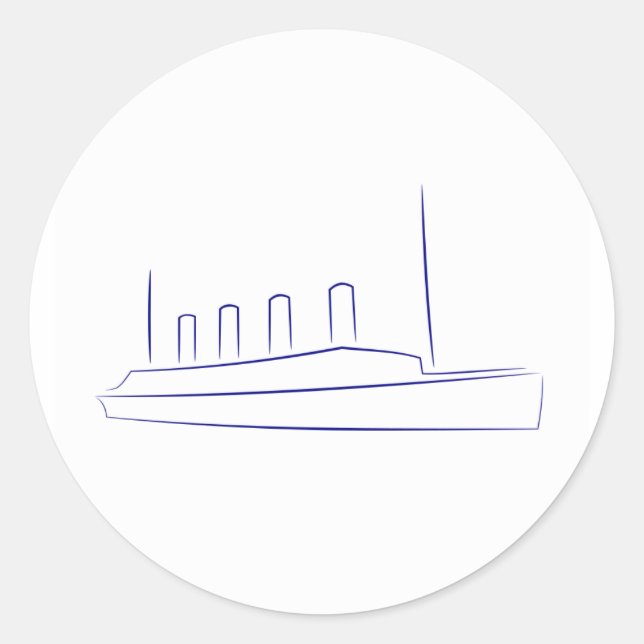 Titanic-Aufkleber Runder Aufkleber (Vorderseite)