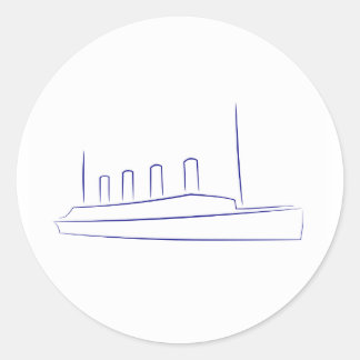 Titanic-Aufkleber Runder Aufkleber