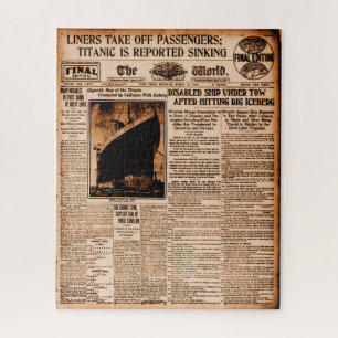 Titanic berichtete Sinking World News 1912 Puzzle