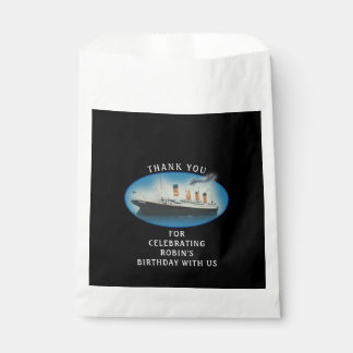 Titanic Birthday Black RMS White Star Line Schiff Geschenktütchen