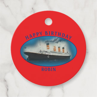 Titanic Birthday Red RMS White Star Line Schiff Geschenkanhänger