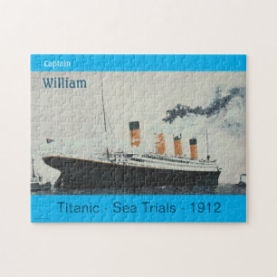 Titanic Blue Vintag White Star Line Ship Puzzle