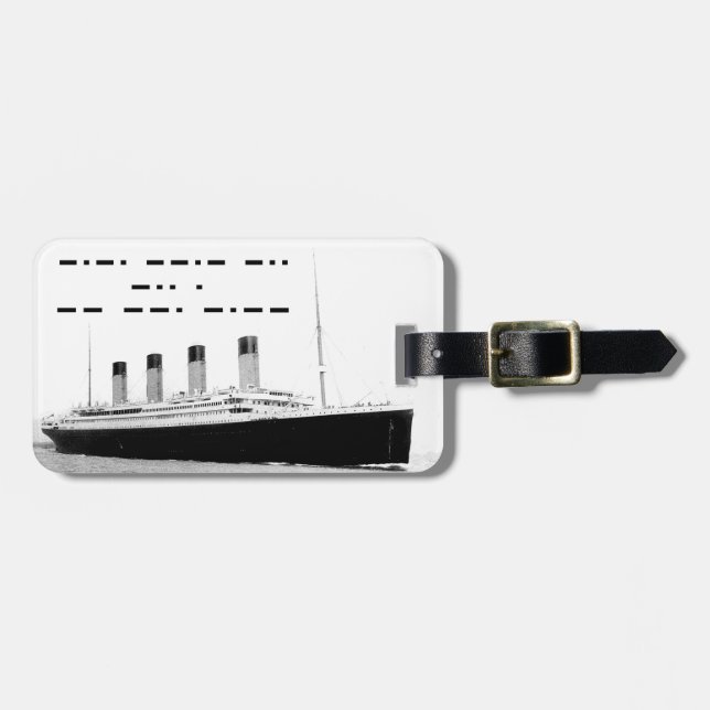 Titanic CQD de MGY Wireless Distanzsignal Gepäckanhänger (Vorderseite horizontal)