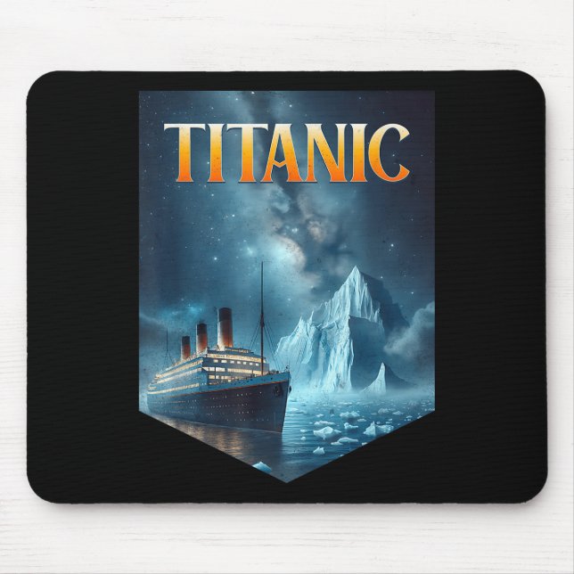 Titanic Cruise Ship Iceberg 1912 Rms Voyage Men Wo Mousepad (Vorne)