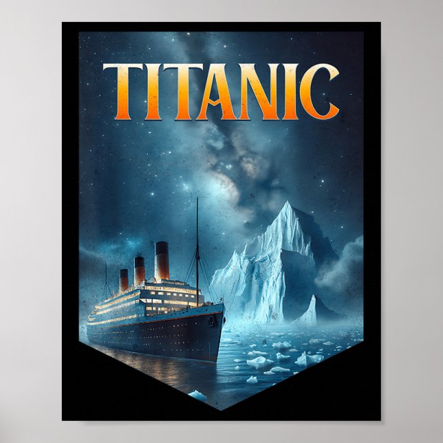 Titanic Cruise Ship Iceberg 1912 Rms Voyage Men Wo Poster (Vorne)