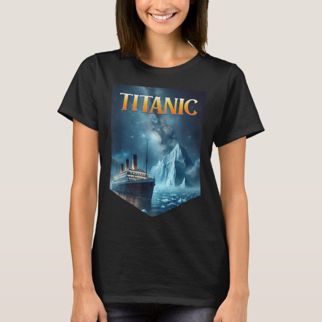 Titanic Cruise Ship Iceberg 1912 Rms Voyage Men Wo T-Shirt (Vorderseite)