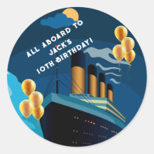 Titanic Cruise Ship Liner Classic Round Sticker