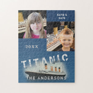 Titanic Custom Family Two Foto Collage Puzzle