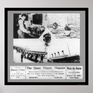 Titanic Desaster Vignettes 1912 Poster