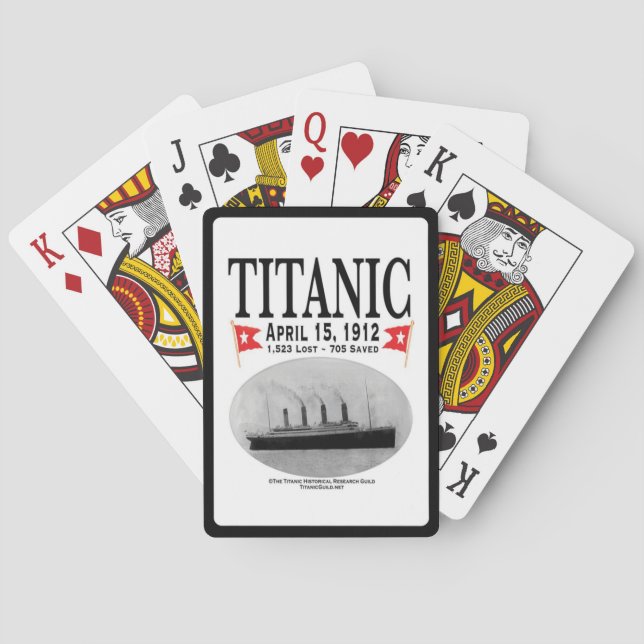 Titanic Ghost Ship Bicycle Playing Cards (weiß) Spielkarten (Rückseite)