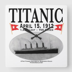 Titanic Ghost Ship Clock Quadratische Wanduhr