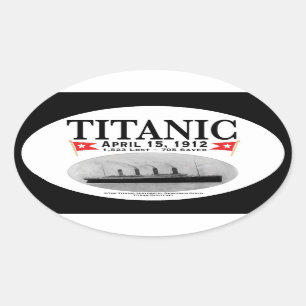 Titanic Ghost Ship Oval Stickers (schwarze Grenze)