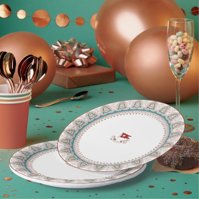 Titanic Gothic Arch Paper Plate Pappteller (Multi)