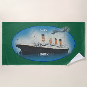 Titanic Green Maritime White Star Line Schiff Strandtuch