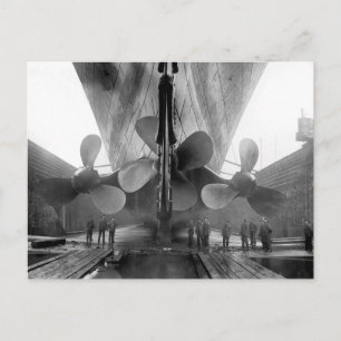 Titanic im Trockendock, 1910 Postkarte
