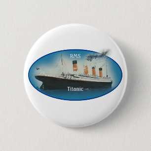 Titanic Maritime Blue White Star Line Schiff Button