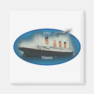 Titanic Maritime Blue White Star Line Schiff Magnet