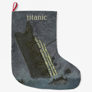 Titanic Maritime Desaster Shipwreck Großer Weihnachtsstrumpf