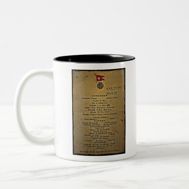 Titanic Menu Zweifarbige Tasse (Links)