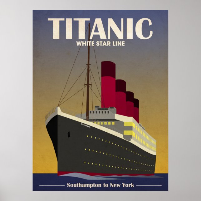 Titanic Ocean Liner Art Deco Print Poster (Vorne)