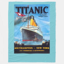 Titanic Ocean Liner Poster Fleecedecke