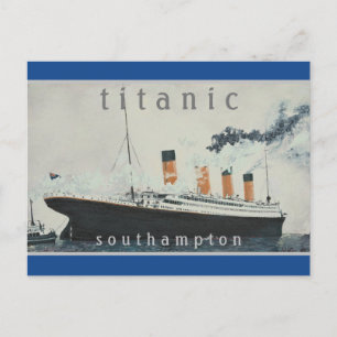 TITANIC Party Blue Vintag White Star Line Schiff Postkarte