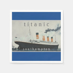 TITANIC Party Blue Vintag White Star Line Schiff Serviette