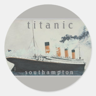 TITANIC Party Vintage White Star Line Schiff Runder Aufkleber