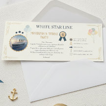 Titanic Partydeko Vintage Bordkarte