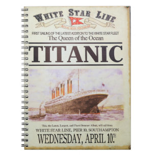 Titanic-Plakat Notizblock