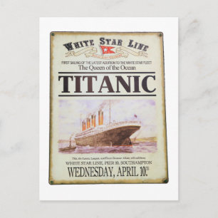 Titanic-Plakat Postkarte