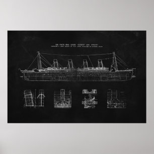 Titanic Poster - Bauplan, Kunst, Patent, Schiff