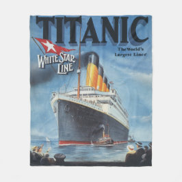 Titanic Poster Fleece Blanket