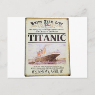 Titanic Poster Postkarte