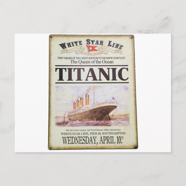 Titanic Poster Postkarte (Vorderseite)