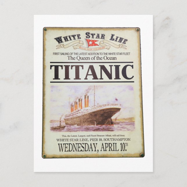 Titanic Poster Postkarte (Vorderseite)