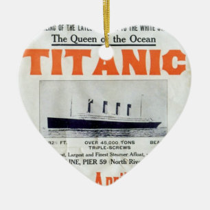 Titanic Queen of the Ocean - White Star Line Keramikornament
